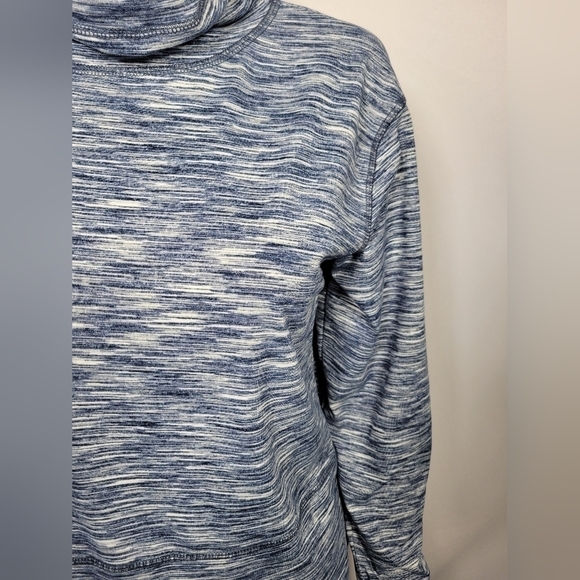 RBX Cowl Neck Blue Pattern Pullover - Picture 7 of 11